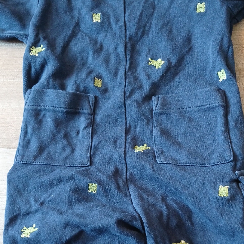 Gymboree Rainy Day Fun Allover Froggy One-piece Vintage Size 3-6 Mon. Embrodered - Picture 8 of 8